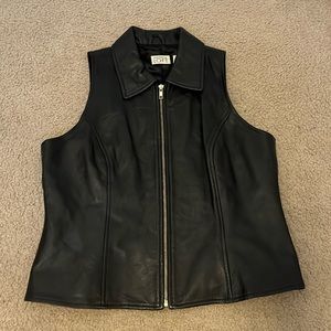 Vintage Ann Taylor leather vest Sz L. Great condition! No scratches